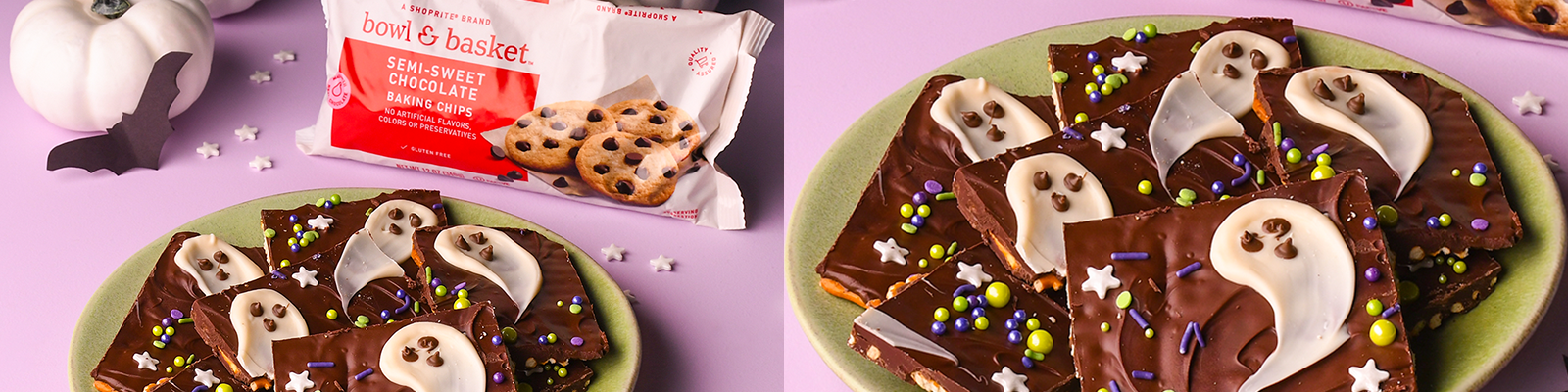 Ghostly Chocolate Bark